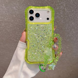 3-in-1 Glitter Epoxy Resin Bracelet Phone Case For iPhone
