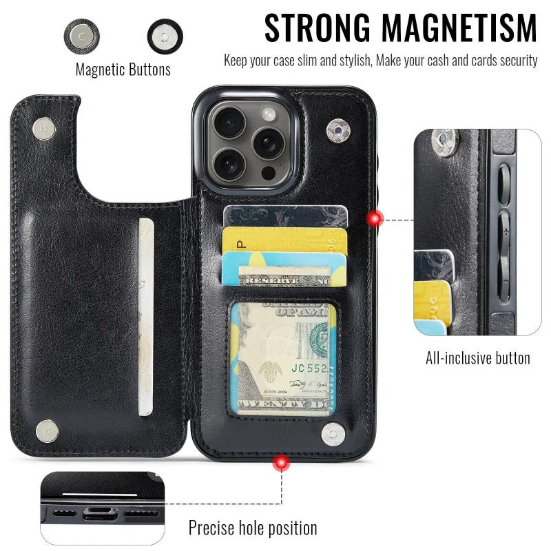 Wallet Card Holder Case For iPhone