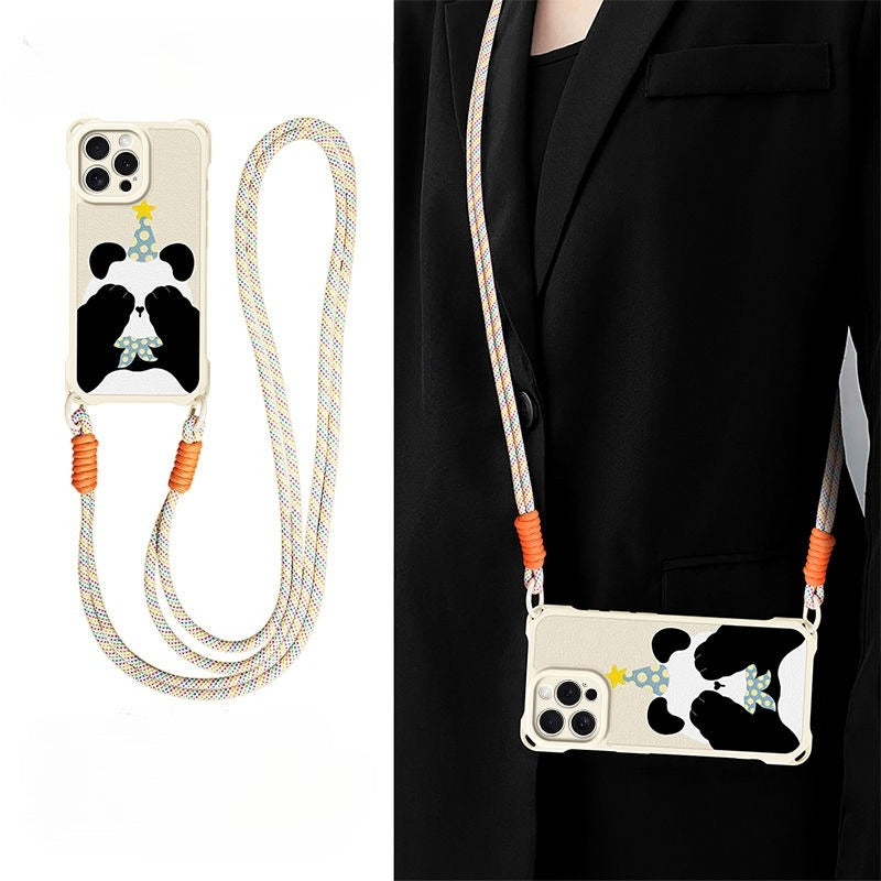 Panda Lanyard Phone Case For iPhone