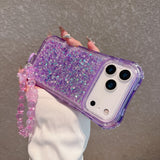 3-in-1 Glitter Epoxy Resin Bracelet Phone Case For iPhone