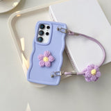 3D Wave Flower Phone Case For Samsung