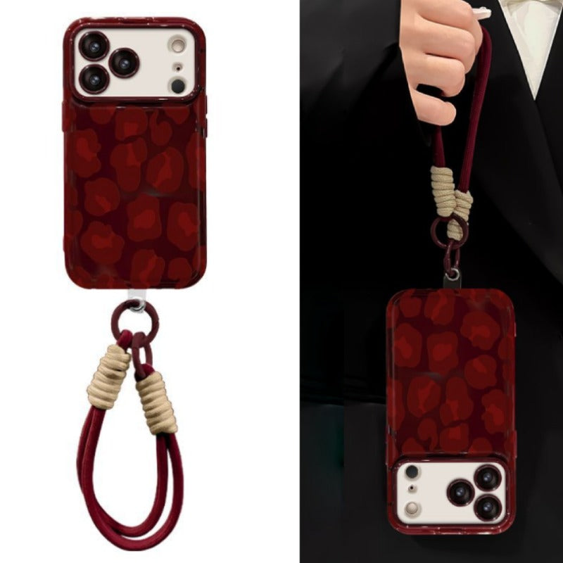 Red Lanyard Phone Case For iPhone
