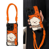 Dog-shaped Lanyard Phone Case For iPhone