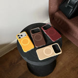 Minimalist Solid Color Wireless Charging Phone Case For iPhone