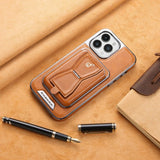 Luxury Leather 2 in 1 Magnetic Card Holder Phone Case For iPhone