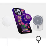 Purple Magnetic Bracket Phone Case For iPhone