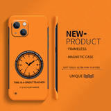 Ultra-thin Borderless Magnetic Clock Phone Case For iPhone