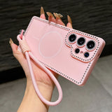 Minimalist Rhinestone Phone Case For Samsung