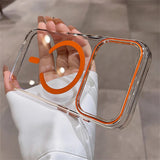 Transparent Ultra Thin PC Magnetic Case For iPhone
