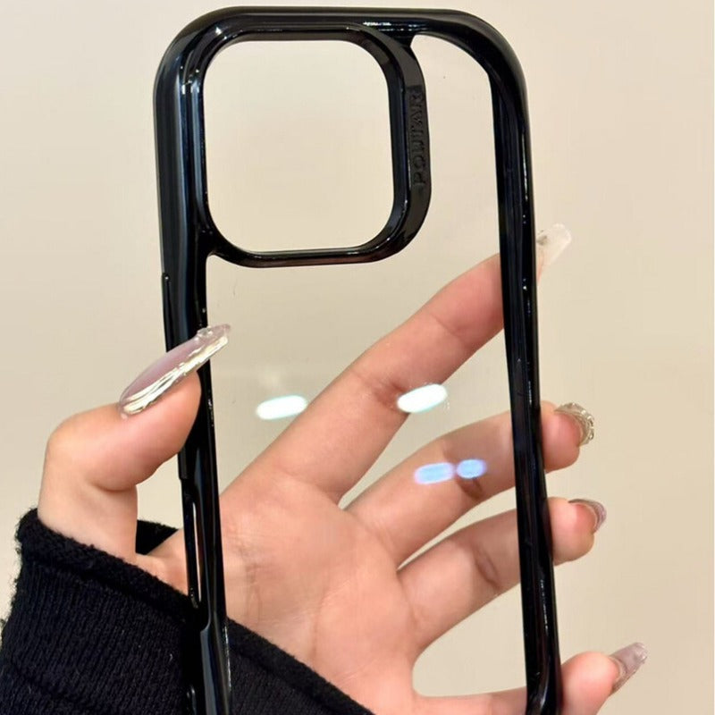 Solid Color Frame Double Layer Phone Case For iPhone