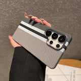 Striped Magnetic Phone Case For Samsung