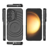 Invisible Lens Stand Magnetic Soft Silicone Phone Case For Samsung