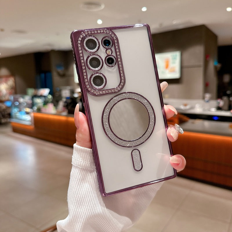 Glitter Magnetic Phone Case For Samsung