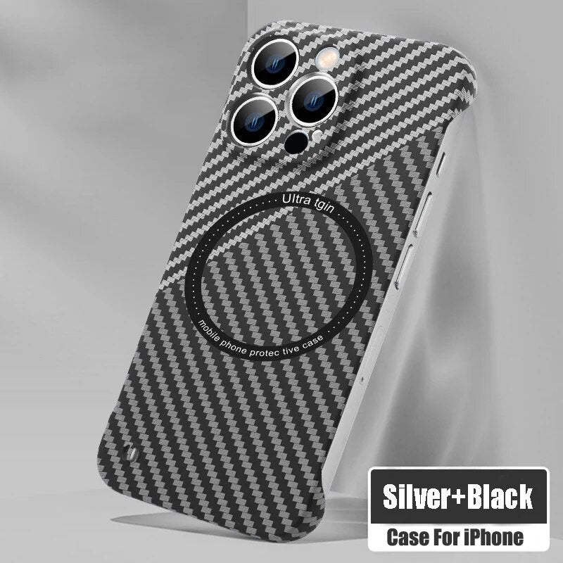 Ultra Thin Carbon Fiber Magnetic Case for iPhone