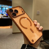 Ultra Thin PC Plating  Frameless Magnetic Case For iPhone