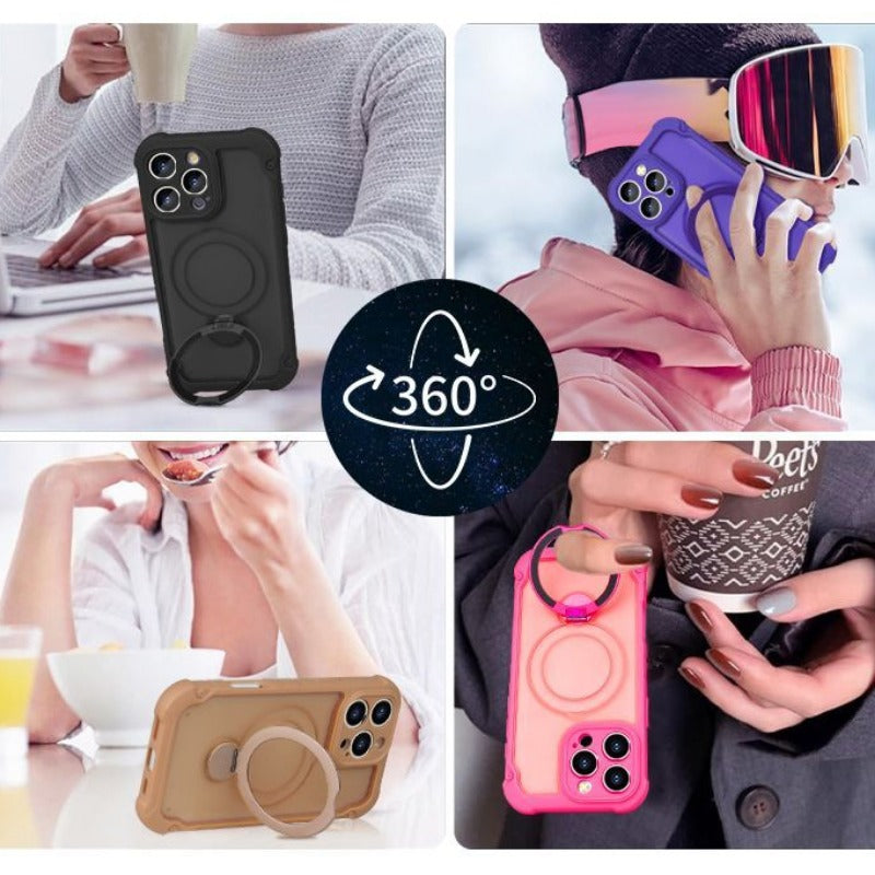 360° Rotating Bracket Magnetic Phone Case For iPhone