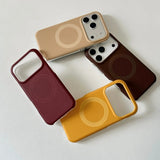 Minimalist Solid Color Wireless Charging Phone Case For iPhone