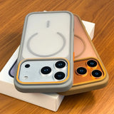 New Luxury Translucent Magnetic Shockproof Matte Case For iPhone