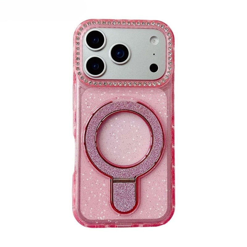 Shiny Magnetic Stand Phone Case For iPhone