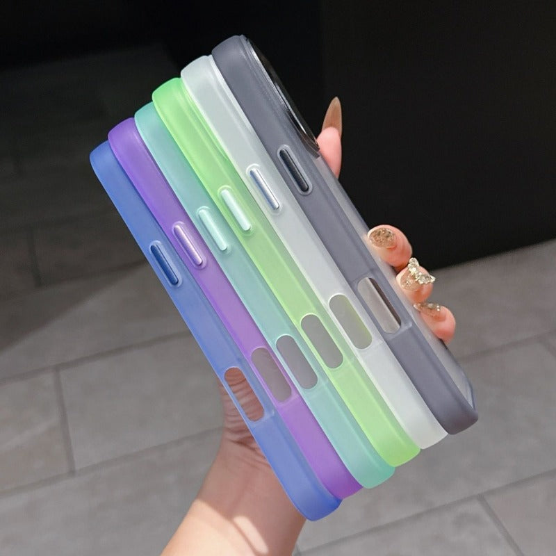 Solid Color Soft Transparent Phone Case For iPhone