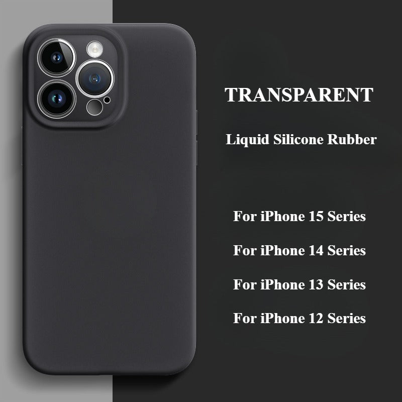 Transparent Liquid Silicone Full Cover Drop-Proof Phone Case For iPhone