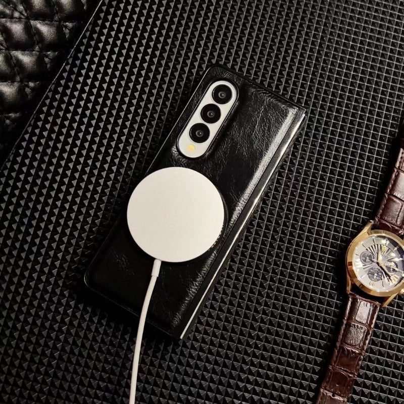 Leather Magnetic Phone Case For Samsung Z Fold