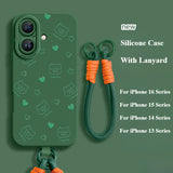 New Silicone Phone Case with Lanyard For iPhone