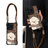 Dog-shaped Lanyard Phone Case For iPhone