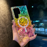 Aurora Gradient Magnetic Glitter Case For Samsung