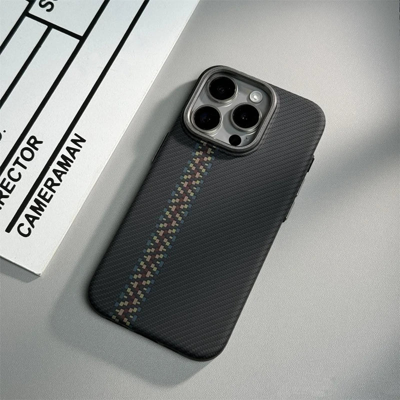 Carbon Fibre Wireless Charging Phone Case for iPhone