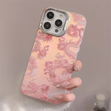 Cartoon Laser Pink Dragon Case for iPhone