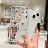 Love Heart Clear Phone Cover For iPhone