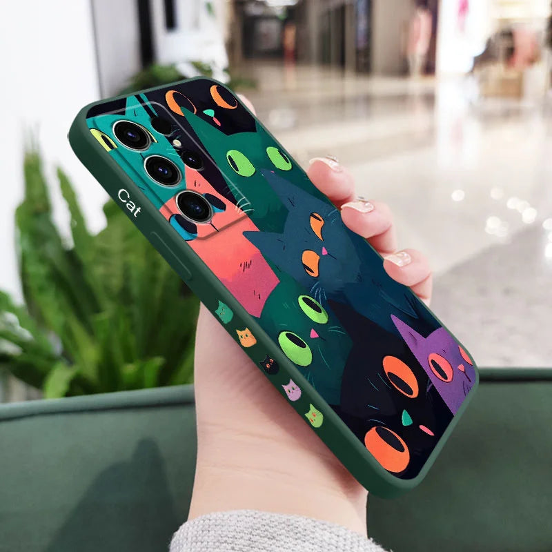 Colorful Cat Phone Case for Samsung