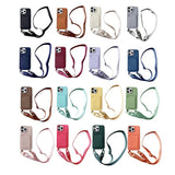 Crossbody Lanyard Necklace Rope Wallet Silicone Case For iPhone