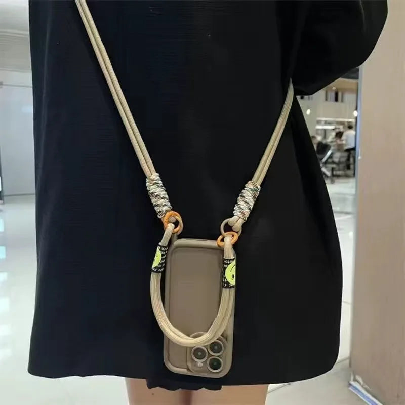 Crossbody Necklace Strap Lanyard Fall protection Phone Case For iPhone