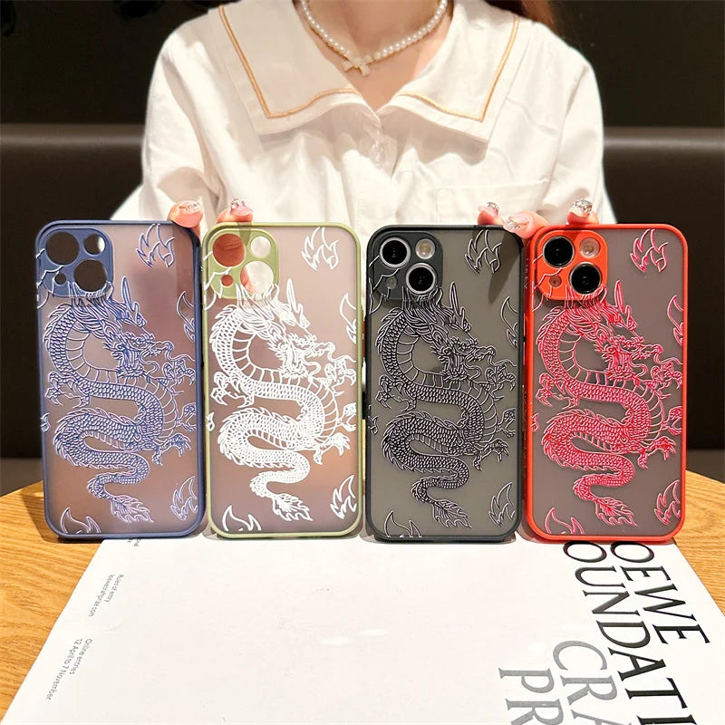 Cute Cartoon dragon Camera Lens Protection Case for iPhone