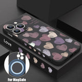 Cute Love Heart Magnetic Shockproof Case For iPhone