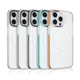 Fold Lens Stand Corrugated Pattern Case For iPhone