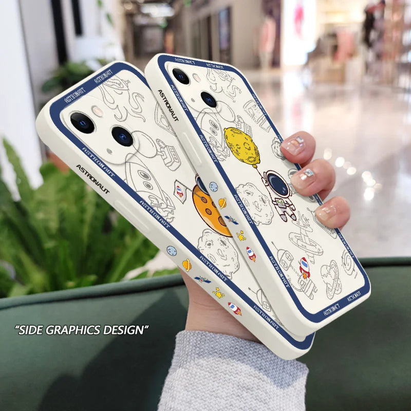 Flying Astronaut Phone Case For iPhone