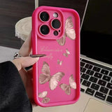 Retro Butterfly Silicone Phone Case For iPhone