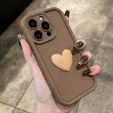 Cute 3D Love Heart Silicone Candy Phone Case For iPhone