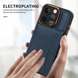 Leather Magnetic Slot Card Holder Phone Case For iPhone