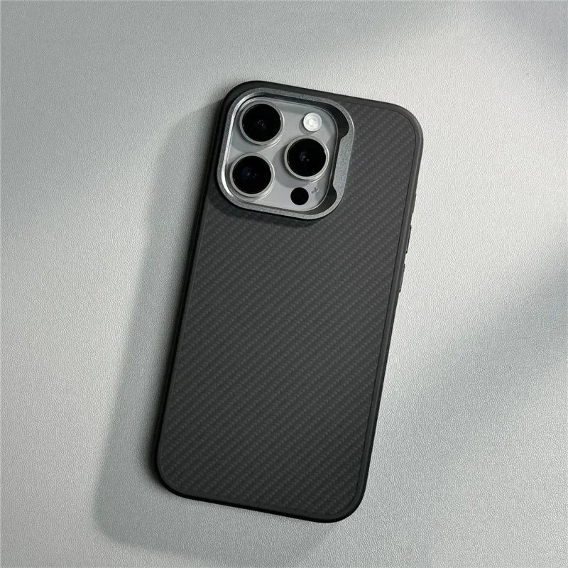 Luxury Carbon Fiber Texture Simple Phone Case For iPhone