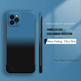 Hard PC Gradient Color Frameless Phone Case For iPhone