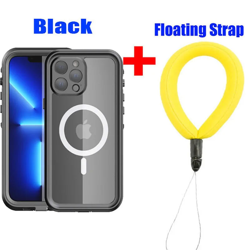 Magnetic Charging IP68 Waterproof Case For iPhone