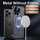 Magnetic Metal Rimless Phone Case For iPhone