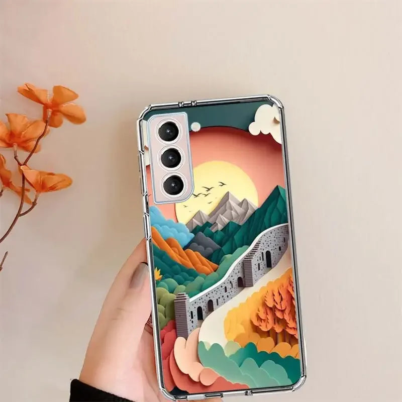 Natural Trees in Mountain Ranges Case For Samsung