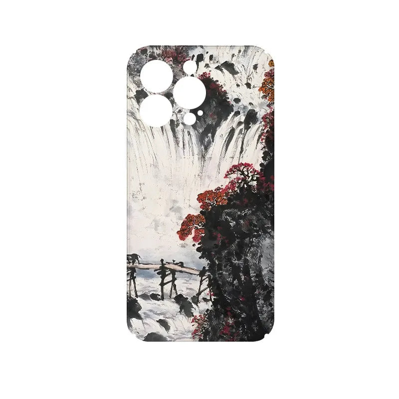 New Style Ink Painting Flowers Phone Cases for IPhone