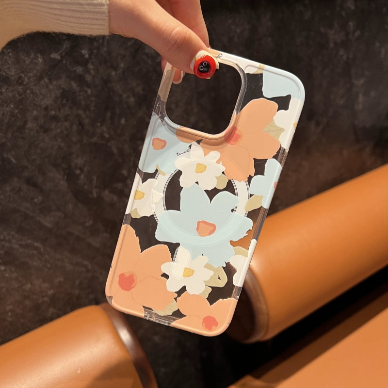 Flower Magnetic Phone Case For iPhone