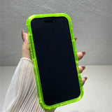 Fluorescent Green Magnetic 3-in-1 Phone Case For iPhone